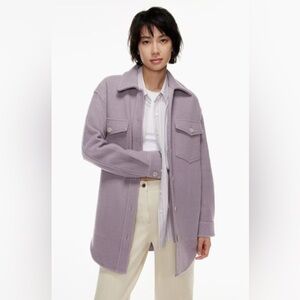 Wilfred Free THE GANNA SHIRT JACKET XS Kalamata (Purple) Cotton